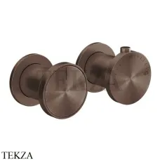 Gessi Origini WARM Термостат для душа 3 потока, внешняя часть 66136-845, Dark Bronze