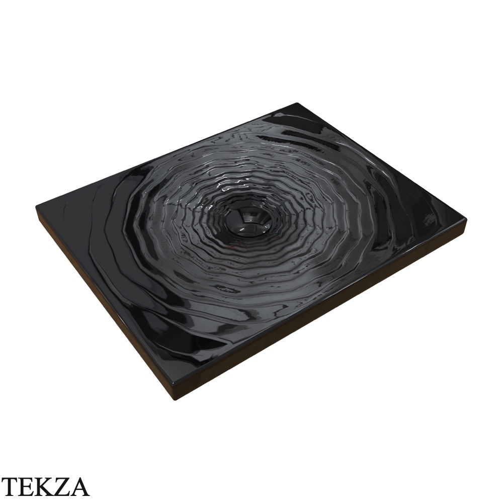 Flaminia Water Drop душевой поддон 90×72×5,5 см, чёрный глянец