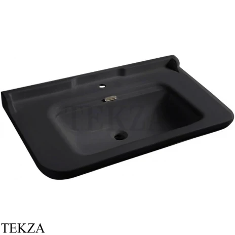 Kerasan Waldorf Раковина подвесная 1 отв., керамическая, 4142K4 nero/cr *1, чёрный глянец-хром