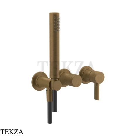 Gessi INCISO SHOWER Смеситель для душа с гарнитуром 58345-713, Antique Brass