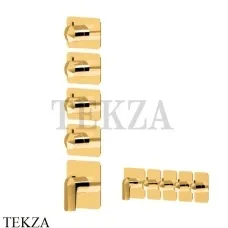 Newform Delta Zero Термостат для душа 4 потока, внешняя часть 69866E.61.020, PVD Glossy Gold