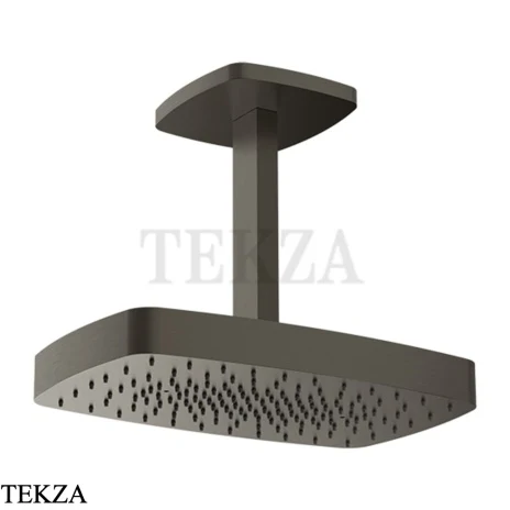 Gessi Jacqueline Верхняя регулируемая лейка с потолочным кронштейном под размер 77153-707, black хром Brush