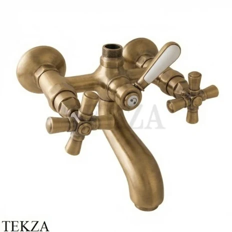 Nicolazzi TEIDE FOUR Смеситель для ванны с душем для стойки 1900BZ45, бронза classic