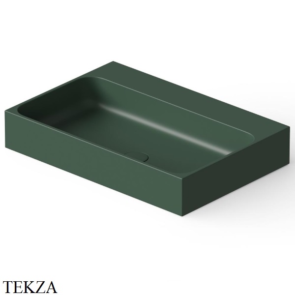 Dea Design Washbasins Раковина настольная квадратная 41х41 Solid Surface DD9083 410 11, Dark Green №11