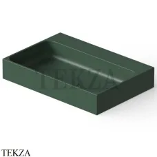 Dea Design Washbasins Раковина настольная квадратная 41х41 Solid Surface DD9083 410 11, Dark Green №11