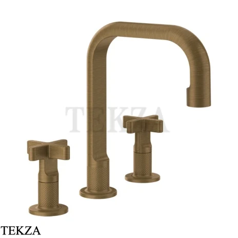 Gessi INCISO+ Смеситель для раковины, 3 отверстия, средний, без гарнитура 58114-713, Antique Brass