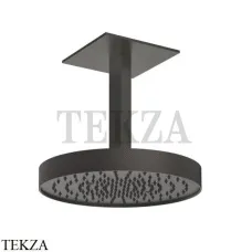 Gessi Inverso Diamantato Верхняя лейка с кронштейном D30 см 63472-707, Black Metal Br. PVD
