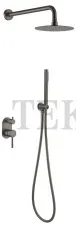 Boheme Uno Смеситель встроенный SET, душ верхний, гарнитур Uno 464-GM Gun Metall Boheme Uno Смеситель встроенный SET, душ верхний, гарнитур Uno 464-GM Gun Metall