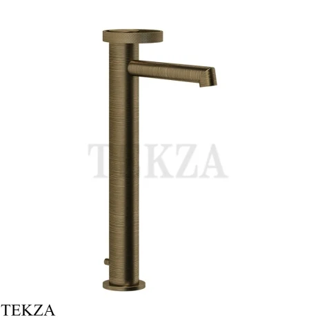Gessi ANELLO Смеситель для раковины высокий, с донным клапаном 63303-713, Antique Brass