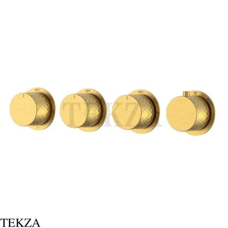 Boheme Stick Diamond Термостат для ванны, 5 потоков, 124-T-5-MG.1, золото Brushed