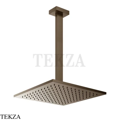 Gessi Rettangolo shower Верхний душ с потолочным кронштейном под размер 15199-761, Coffee Bronze Brushed PVD