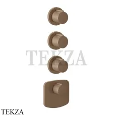 Gessi Ingranaggio-Anello Термостат для душа, 3 потока, внешняя часть 43236-708, Copper Brushed Gessi Ingranaggio-Anello Термостат для душа, 3 потока, внешняя часть 43236-708, Copper Brushed