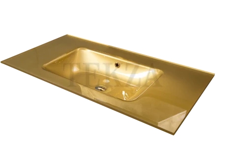 ARMADI ART MONACO Раковина моноблок 101 см 852-100-G, GOLD (золото)