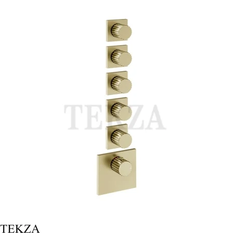 Gessi Incastri Термостат для душа 5 потоков, внешняя часть 75310-727, шампань Brushed