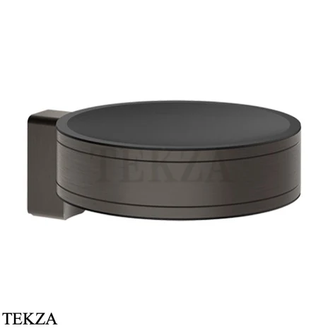 Gessi Pelle Tresse Мыльница настенная круглая 78501-707, Black Metal Brushed PVD