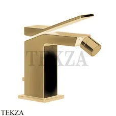 Gessi RETTANGOLO K Смеситель для биде, с донным клапаном 53007-727, Brushed Brass