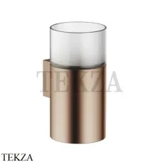 Dornbracht Стакан настенный с держателем, хрусталь матовый 83401979-42, Brushed Bronze