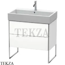 Duravit XSquare Тумба напольная под раковину XS447501818, 2 выдвижных ящика, белый матовый