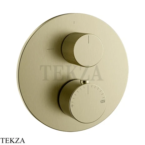 Gessi ANELLO Термостат для душа, 2 потока, внешняя часть 63135-727, Brushed Brass PVD