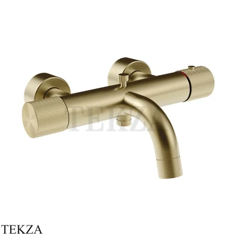 Gessi Habito RIGATO Термостатический смеситель для ванны с изливом 70513-727, Brushed Brass PVD