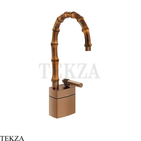 Gessi Jacqueline Смеситель для раковины низкий, без донного клапана 77027-708, медь Brushed