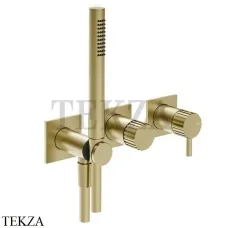 Gessi Incastri Смеситель для душа с гарнитуром, внешняя часть 75036-727, Brass Br. PVD