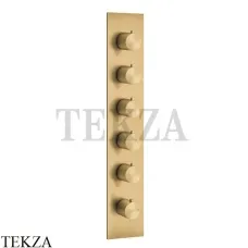Gessi 316 WELLNESS Термостат 5 выходов на планке, внешняя часть 54520-727, Brushed Brass