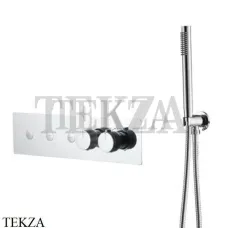 Boheme FUSION Termo Термостат для душа, 3 потока, с гарнитуром 131-SYS-CR, Хром глянец