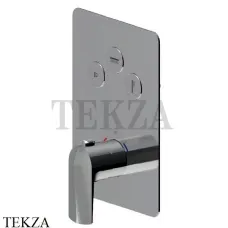 Newform Delta Zero Термостат для душа 3 потока select, внешняя часть 70430E.58.063, PVD Gun Metal Newform Delta Zero Термостат для душа 3 потока select, внешняя часть 70430E.58.063, PVD Gun Metal