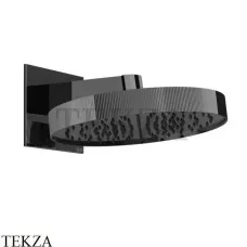 Gessi Inverso RIGATO Верхняя душевая лейка с кронштейном 63549-706, Black Metal PVD Gessi Inverso RIGATO Верхняя душевая лейка с кронштейном 63549-706, Black Metal PVD