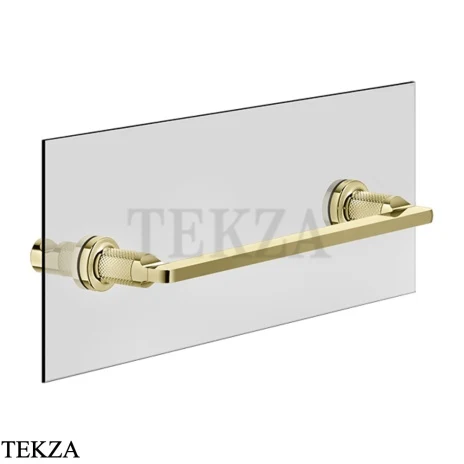 Gessi INCISO accessories Полотенцедержатель для крепления на стекло, 30 см 58613-710, Brass PVD