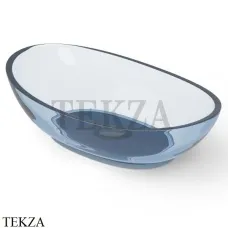 Dea Design Washbasins Раковина настольная овальная Glasstech DD9037 600 R7, Royal Blue R7