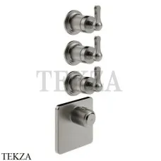 Gessi VENTI20 Термостат для душа, 3 потока, внешняя часть 65206-149, Finox Br. Nickel