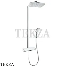 Hansgrohe Raindance Select E 360 1jet Душевая колонна с термостатом 27112400, белый-хром глянец Hansgrohe Raindance Select E 360 1jet Душевая колонна с термостатом 27112400, белый-хром глянец