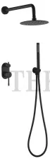 Boheme Uno Смеситель встроенный SET, душ верхний, гарнитур Uno 464-B Черный матовый Boheme Uno Смеситель встроенный SET, душ верхний, гарнитур Uno 464-B Черный матовый