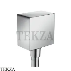 Hansgrohe Square Шланговое подсоединение с клапаном обратного тока 26455000, хром глянец