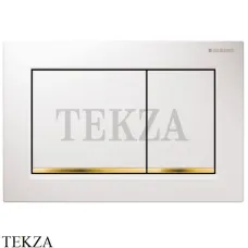 Geberit Omega30 Клавиша смыва для Omega 12 см 115.080.KK.1, белый/золото/белый