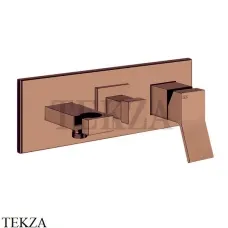 Gessi RETTANGOLO K Смеситель для душа (1 руч.душ/2 верх.душ), внешняя часть 53140-708, Copper Brushed Gessi RETTANGOLO K Смеситель для душа (1 руч.душ/2 верх.душ), внешняя часть 53140-708, Copper Brushed