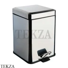 Colombo Black&White Ведро с крышкой и педалью, 3л B9210.CR, хром глянец