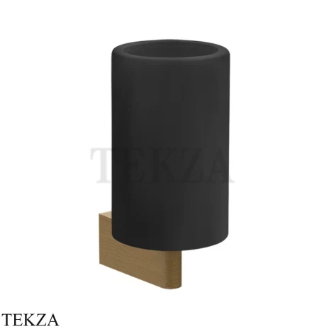 Gessi Origini Стакан настенный с держателем, черный 66408-713, Antique Brass