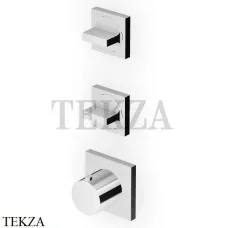 Zucchetti Aguablu Термостат для душа, 2 выхода, внешняя часть ZA5802, хром глянец