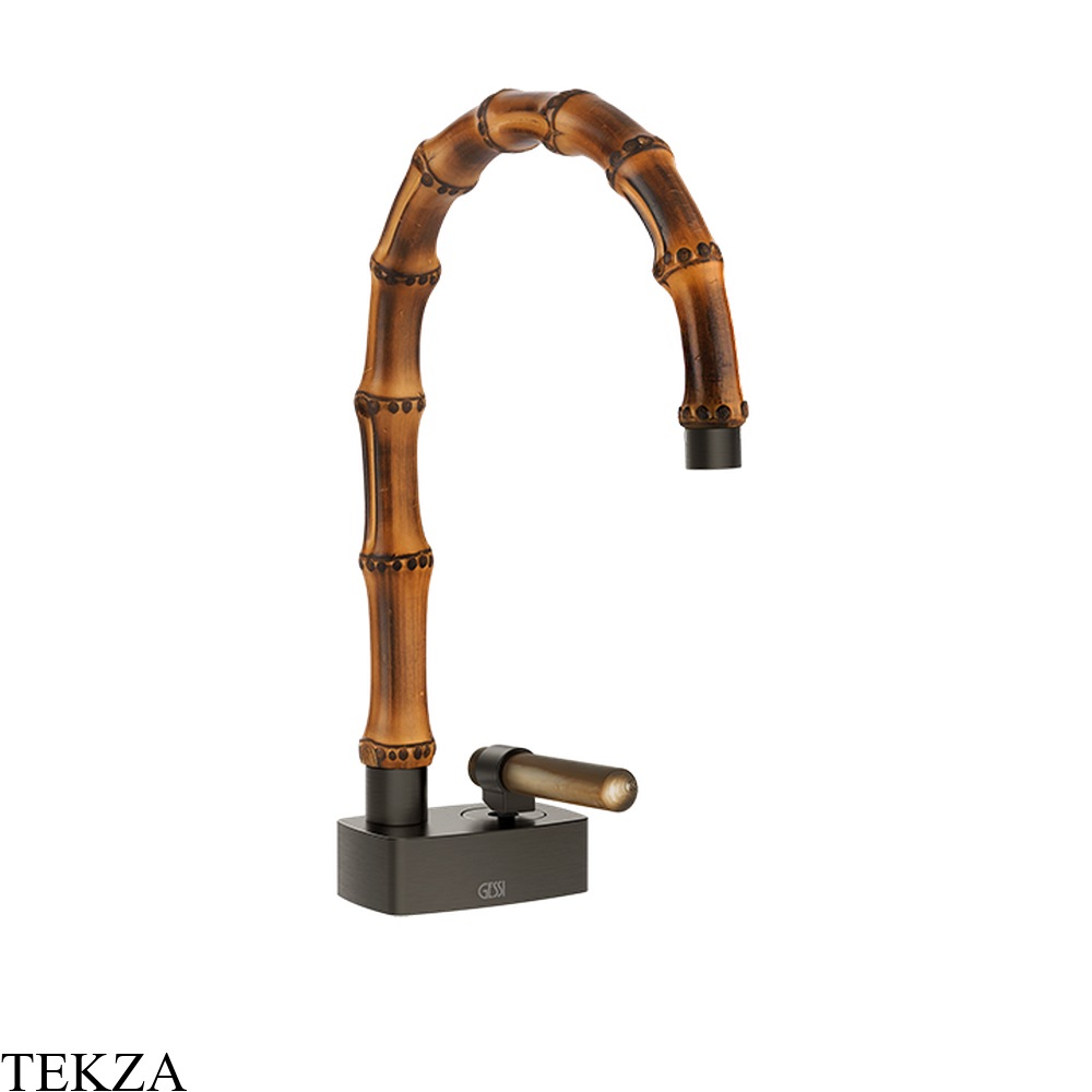 Gessi Jacqueline Смеситель для раковины, без донного клапана 77201-707, black хром Brush