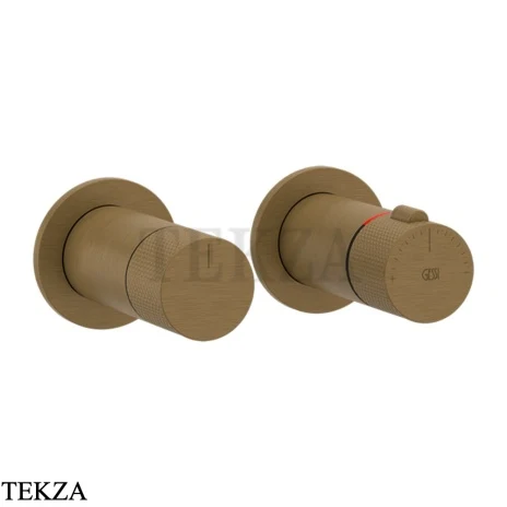 Gessi INCISO SHOWER Термостат для душа на 3 потока, внешняя часть 58138-713, Antique Brass