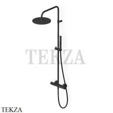 Zucchetti Pan Душевая колонна с термостатом и гарнитуром ZT7788.N1, черный goffrato