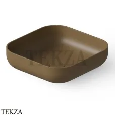 Dea Design Washbasins Раковина настольная 40х40 Solid Surface DD9102 400 1, Dark Camel №1