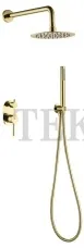 Boheme Uno Смеситель встроенный SET, душ верхний, гарнитур Uno 464-G Gold Золото глянец Boheme Uno Смеситель встроенный SET, душ верхний, гарнитур Uno 464-G Gold Золото глянец