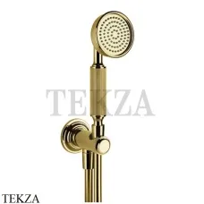 Gessi VENTI20 Душевой комплект с душевой лейкой, шланг, вывод 65123-246, Gold PVD