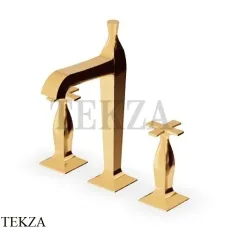 Zucchetti Bellagio Смеситель для раковины высокий, с донным клапаном ZB1426.C40, золото глянец