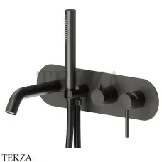 Newform XT Смеситель для ванны с гарнитуром, внешняя часть 4272E.M0.077, Carbon satin