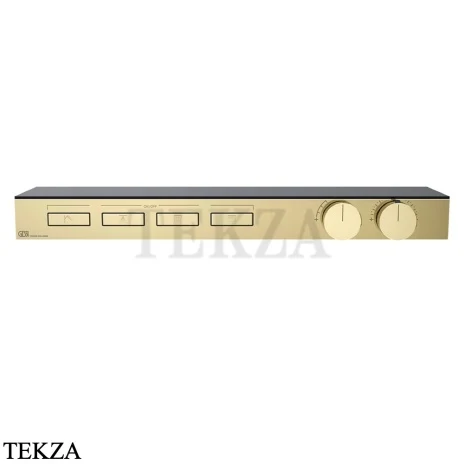 Gessi HI-FI Термостатический смеситель с полочкой, на 4 потока, внешняя часть 63026-710, шампань глянец